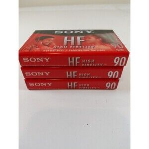 3-Pack Sony HF 90 Minute High Fidelity Type I Normal Bias Audio Cassettes NEW